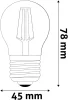 Avide LED Filament Mini Globe 5.9W E27 WW 2700K Fényerőszabályozható