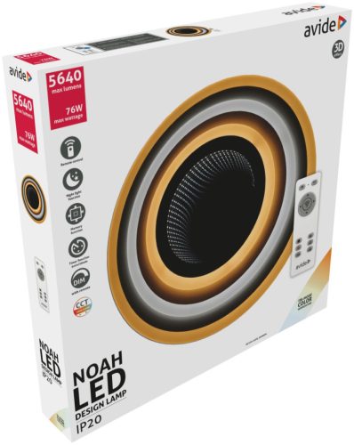 Avide Design Mennyezeti Lámpa Noah 76W(38+38) RF Távirányítóval