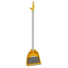 Seprű+szemétlapát sárga 110cm