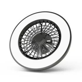   Avide Mennyezeti lámpa ventilátorral Wanda fekete, 2x24W+15W motor, távirányítóval