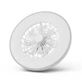   Avide Mennyezeti lámpa ventilátorral Wanda ezüst, 2x24W+15W motor, távirányítóval