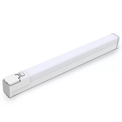 Avide LED Tükörvilágító Lámpa Hálózati Csatlakozó Aljzattal Szögletes Fehér Alu 665mm NW 4000K 15W IP44