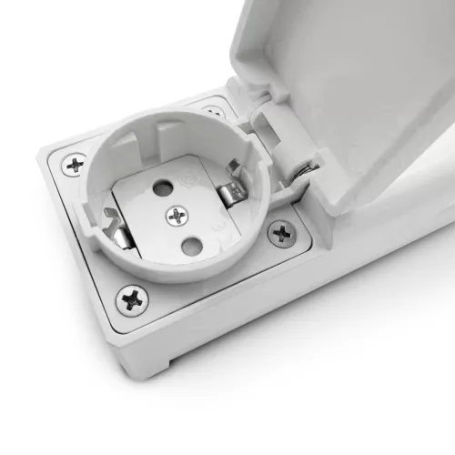 Avide LED Tükörvilágító Lámpa Hálózati Csatlakozó Aljzattal Szögletes Fehér Alu 665mm NW 4000K 15W IP44