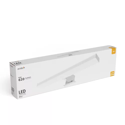 Avide LED Tükörvilágító Lámpa Szögletes Króm Műanyag 400mm NW 4000K 6W IP44