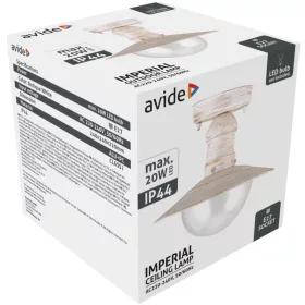   Avide Kültéri Mennyezeti Lámpa Imperial 1xE27 IP44 Antik fehér