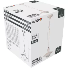   Avide kültéri függesztett lámpa Imperial 1xE27 IP44 antik fehér