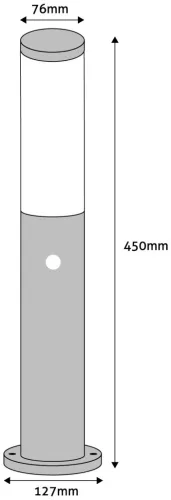 Avide kültéri álló lámpa Boca 1xE27 PIR 450mm IP44 Szatén Nikkel