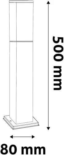 Avide kültéri álló lámpa Panama 1xE27 500mm IP44 Szatén Nikkel