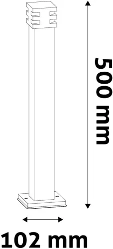 Avide kültéri álló lámpa Solana LED 1.5W WW 500mm IP44 Fekete