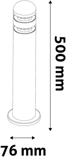 Avide kültéri álló lámpa York LED 2W NW 500mm IP44 Szatén Nikkel