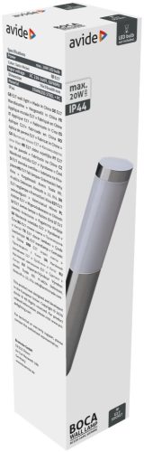 Avide kültéri fali lámpa Boca 1xE27 IP44 Szatén Nikkel