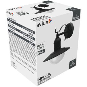 Avide kültéri fali lámpa Imperial 1xE27 IP44 Fekete