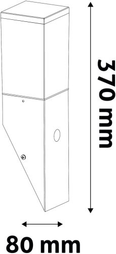 Avide kültéri fali lámpa Panama 1xE27 PIR IP44 Fekete