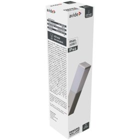 Avide kültéri fali lámpa Panama 1xE27 IP44 Szatén Nikkel