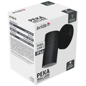 Avide kültéri fali lámpa Peka 1xGU10 IP44 Fekete