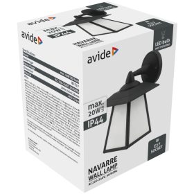 Avide kültéri fali lámpa Navarre 1xE27 IP44 fekete