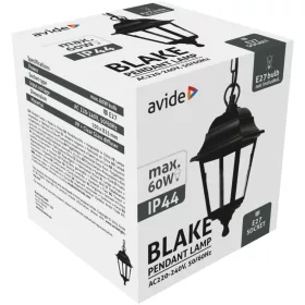   Avide Kültéri Függesztett Lámpa Blake 1xE27 825mm Fekete IP44