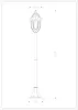 Avide Kültéri Álló Lámpa Mateo-XL 1220mm 1xE27 Fekete IP44