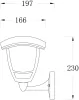 Avide Kültéri Fali Lámpa Aria-D 1xE27 Fekete IP44