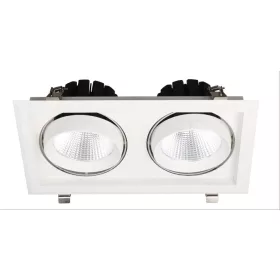   Avide LED mélysugárzó Négyzetes 2x30W IP20 5600lm 15° WW 3000K