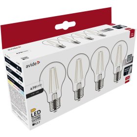 Avide LED White Filament Globe 4.5W E27 WW 2700K-4er