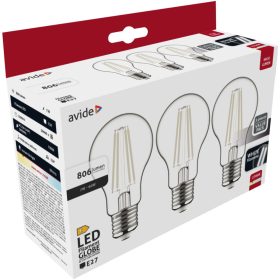 Avide LED White Filament Globe 7W E27 WW 2700K-3er