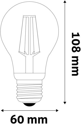Avide LED White Filament Globe 8.5W E27 WW 2700K