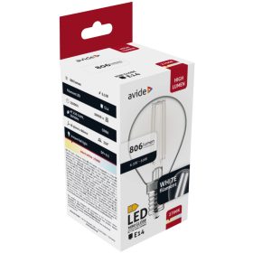 Avide LED White Filament Mini Globe 6.5W E14 WW 2700K