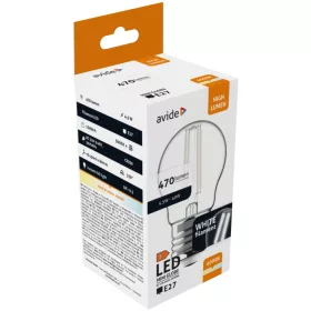 Avide LED White Filament Mini Globe 4.5W E27 NW 4000K