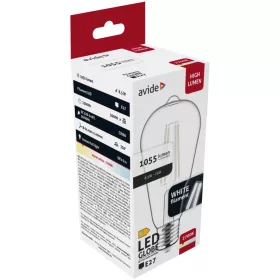 Avide LED White Filament ST64 8.5W E27 WW 2700K