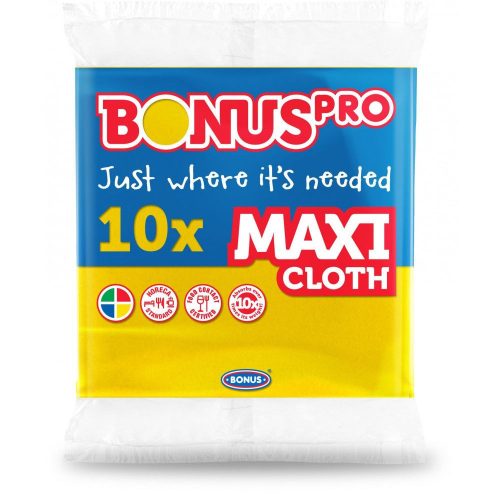 Bonus PRO MAXI általános törlőkendő sárga 38x40cm 10 darabos