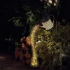 Napelemes locsolókanna LED lámpás, vízsugár-effekttel, meleg fehér IP44