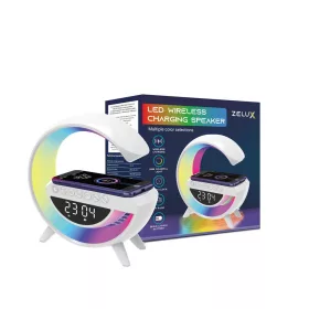   Zelux Multimédiás bluetooth hangszóró, vezeték nélküli töltőpad, RGB, LED lámpa