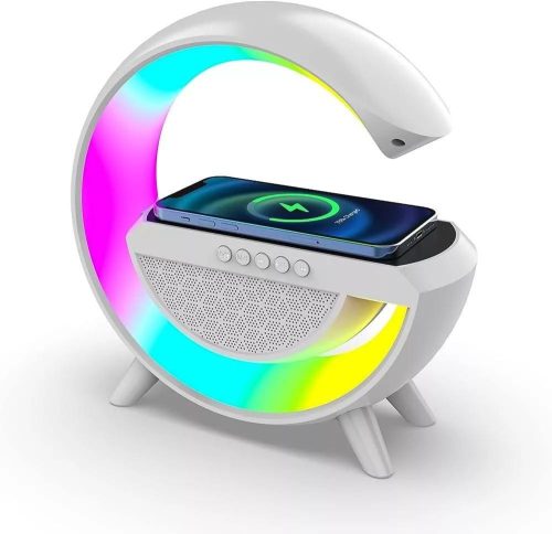 Zelux Multimédiás bluetooth hangszóró, vezeték nélküli töltőpad, RGB, LED lámpa