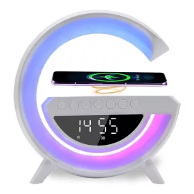   Zelux Multimédiás bluetooth hangszóró, vezeték nélküli töltőpad, RGB, LED lámpa