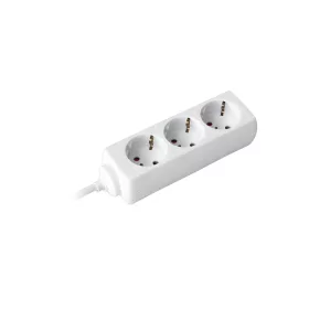   Commel elosztó, hosszabbító 3-as, érintésvédelemmel, fehér, 3m, 16A, 3500W