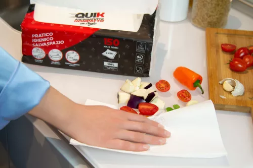 Infibra Quik hajtogatott papírtörlő 150 lapos 2 réteg cellulóz 16csg/karton