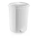 Műanyag pedálos szemetes, fehér 50L