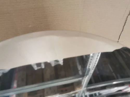 ENYHÉN SÉRÜLT Rozsdamentes acél pedálos szemetes, kivehető műanyag vödörrel, 30L, fényes