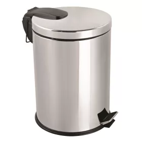   Rozsdamentes acél pedálos szemetes, záródás csillapítóval, 40L, fényes