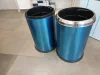 Enyhén sérült fedél nélküli, rozsdamentes acél szemetes kuka, 20 L, 27,5x42cm, fényes 430SS