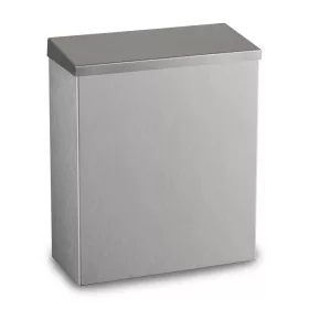   Falra szerelhető rozsdamentes acél szemetes, fedéllel, 7 literes