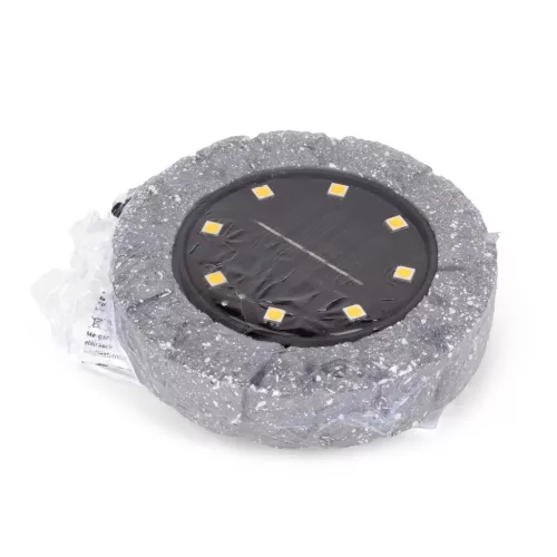 Entac Kerti Szolár Talajlámpa, 8db WW SMD LED, Kőhatású