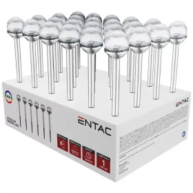   Entac Kerti Szolár Lámpa 340mm Rozsdamentes acél Üveg fej 1 LED RGB 24/kínáló