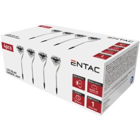   Entac Kerti Szolár Lámpa 300mm Rozsdamentes Acél Kristály forma 1 LED 4/doboz