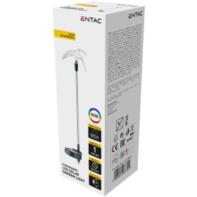   Entac Kerti Szolár Lámpa 340mm RGB Rozsdamentes acél kolibri forma