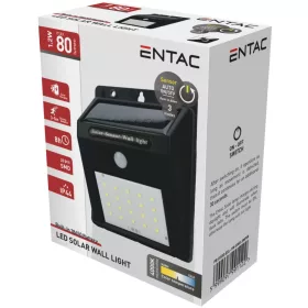 Entac Napelemes Műanyag Lámpa 1.2W SMD 3 mód PIR