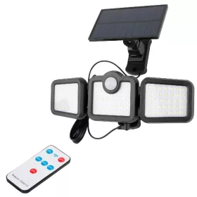   Entac Napelemes Műanyag Fali lámpa 15W SMD 3 fej levehető szolárpanel