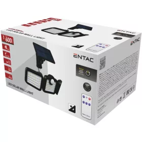   Entac Napelemes Műanyag Fali lámpa 15W SMD 3 fej levehető szolárpanel