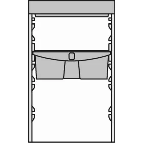   Filmop Alpha 6103 takarítókocsi 4x4L + 2x15L vödörrel, zsáktartóval, zárható szekrénnyel